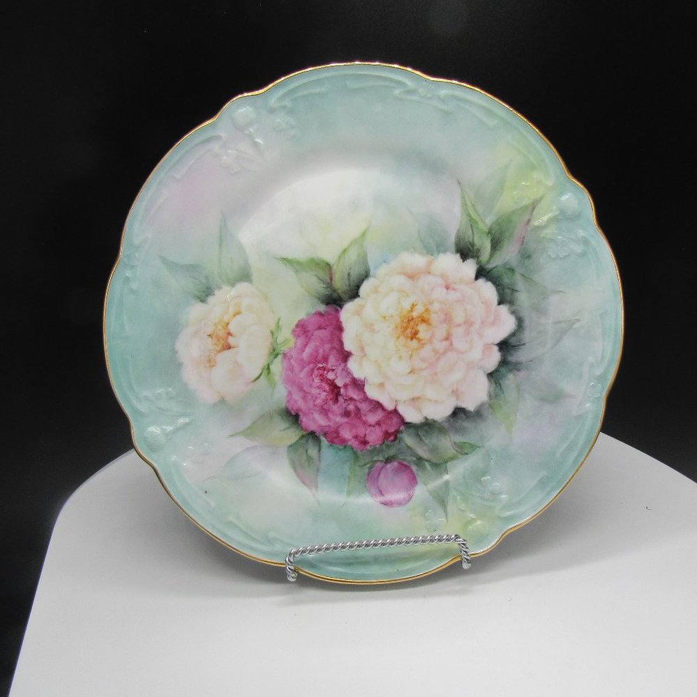 LOVELY HAND PAINTED 10" DIAMETER PLATE